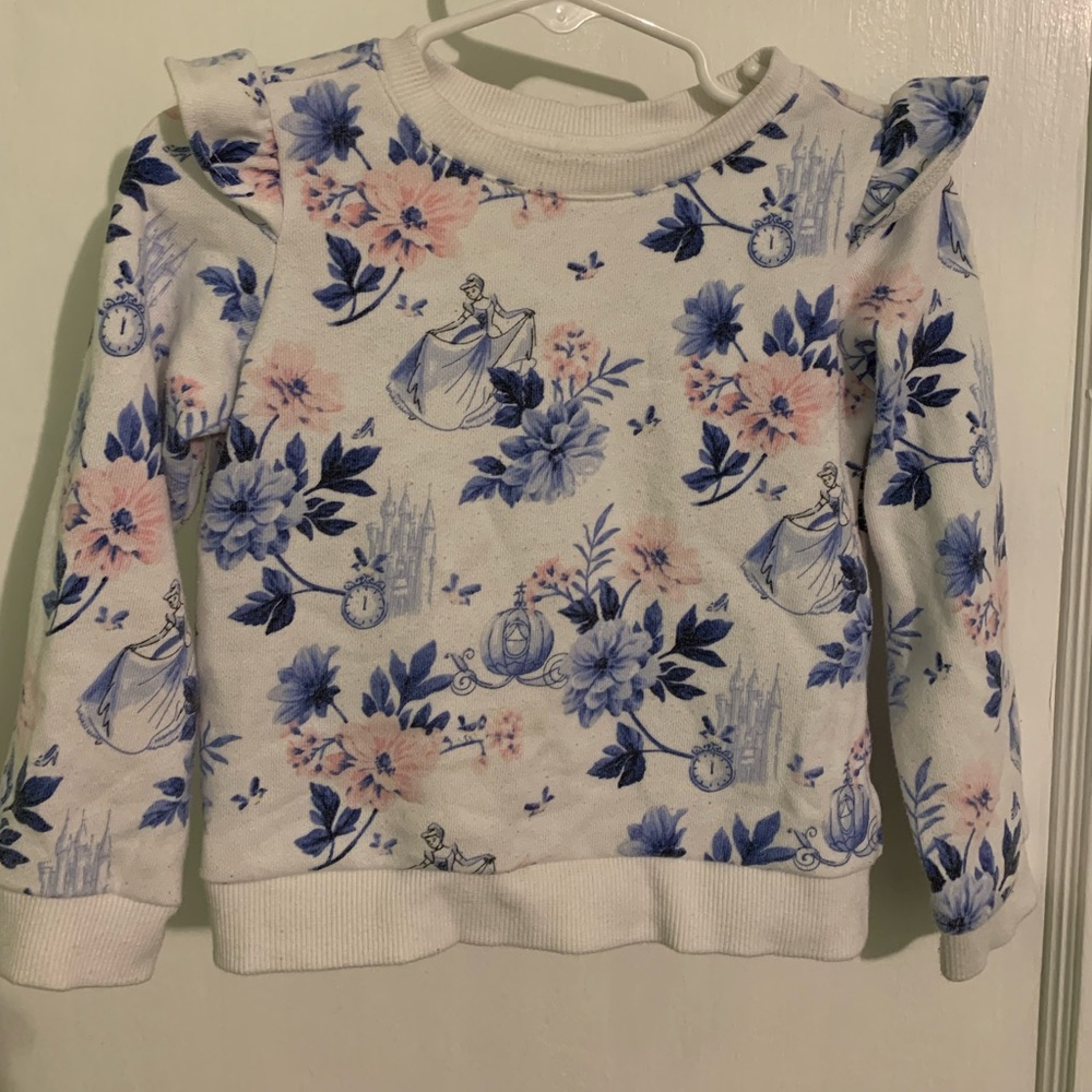 Janie and Jack Disney Cinderella Ruffle Sweatshirt 3T